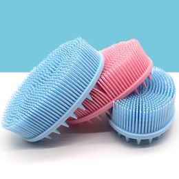 Siliconen body borstel baby shower spons droge massager badhanddoek voor body bast siliconen body scrubber rug scrubber SN4320