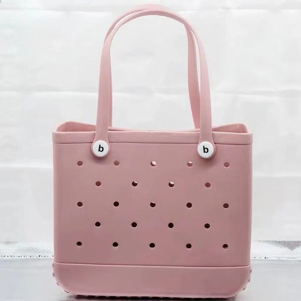 Bolsa de bogg de silicona Cestas de almacenamiento a prueba de agua Mujer Eva Garden Tote Grandes compras Lavable Monedero de playa Eco Jelly Candy Lady Bolsos 2564