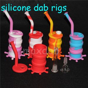 Hookahs Siliconen Box 3ML Silicon Container Containers Non-Stick Food Grade Wax Jars DAB Tool Storage Jar Oil Holder Rigs DHL GRATIS