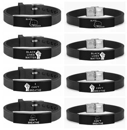 Siliconen Armbanden Zwart Lives Mody I CIDE BLANGELS Bangles voor Mannen Dames Mode Ontwerp Protest Zwart Verstelbare Letters Armband Sieraden