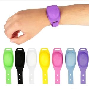 Siliconen armbanden navulbare vloeibare zeep armbanden polsband handsinitizer dispenser horlogeband draagbare sanitizer dispenser gel LSK1189