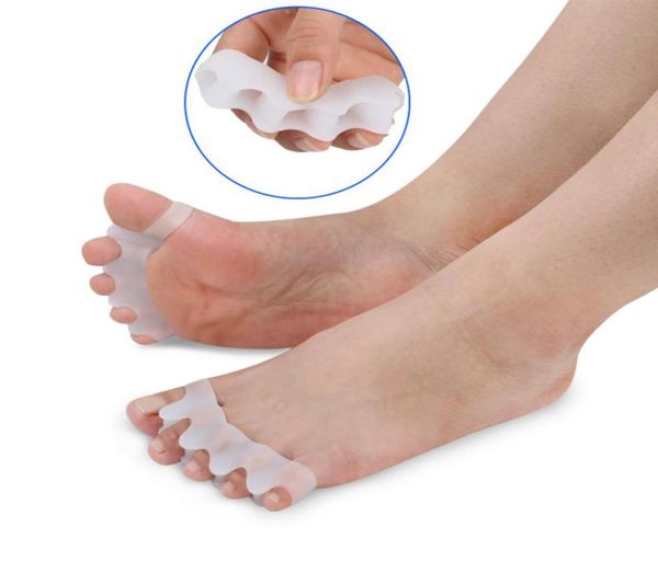 Corrector de juanetes de silicona Separadores de dedos Alisador Cuidado de los pies de silicona Protector de juanetes Herramienta para el cuidado de los pies Masajeador profesional RRA6048069080