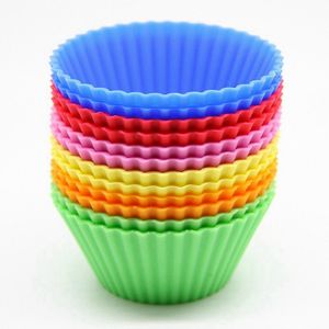 Siliconen CakeCup Mold Rose Star Hart Ronde Gevormde Muffin Cupcakes Cup Bakvorm Mallen Keuken Bakvormen Maker Lade Cake Decor Tools DBC BH3780