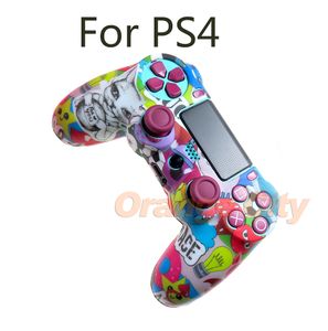 Silicone Camo Protective Skin Case Water transfer For Sony Dualshock 4 PS4 DS4 Pro Slim Controller
