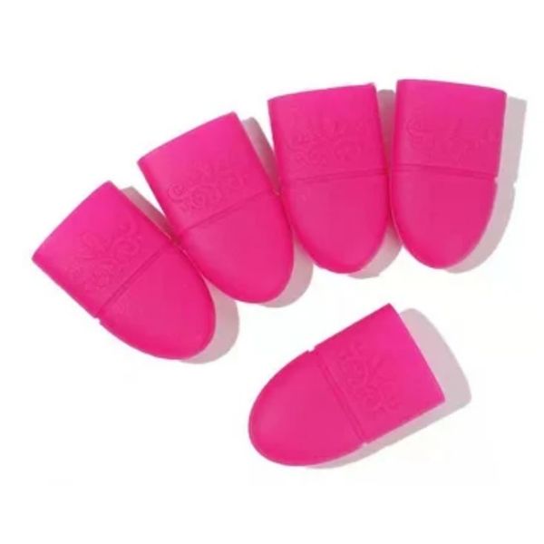 Uña de la tapa de silicona para eliminar el gel esmalte de la uña envolturas de uñas de remojo gel removedor de gel reutilizable manicura de manicura de manicura esil boaker tapas de remojo