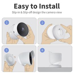 Case de silicone compatible avec Google-Nest Cambattery Sécurité étanche Couverture de protection de la caméra de sécurité pour Google-Nest Cam Outdoor