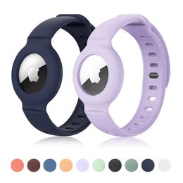 Siliconenkoffer voor Apple Airtags Soft Strap Air Tag Anti-Scatch Bracelet Protective Cover Shell Children Watch Riem