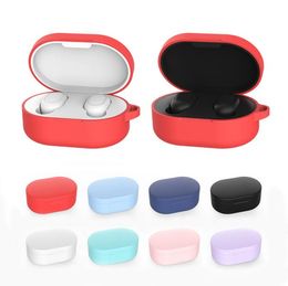 Funda de silicona para Redmi AirDots Auriculares inalámbricos con Bluetooth funda protectora con mosquetón funda para auriculares 9150612
