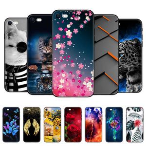 Para IPhone SE 2020, funda trasera de 4,7 pulgadas para Apple IPhoneSE, funda protectora de silicona suave de TPU, funda negra de Tpu