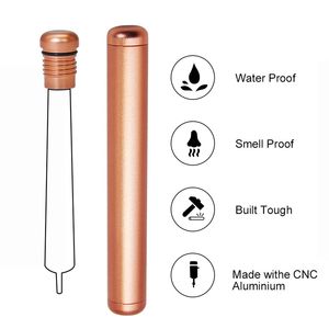 Tabaco Aluminio Doob Tube Stash Jar Contenedor Metal Hierba Cigarrillo Pastillero Pastillero Almacenamiento 110MM Con soporte de cono rodante Dab Cera Medicina Caja Cajas Frascos Herramienta Herbal