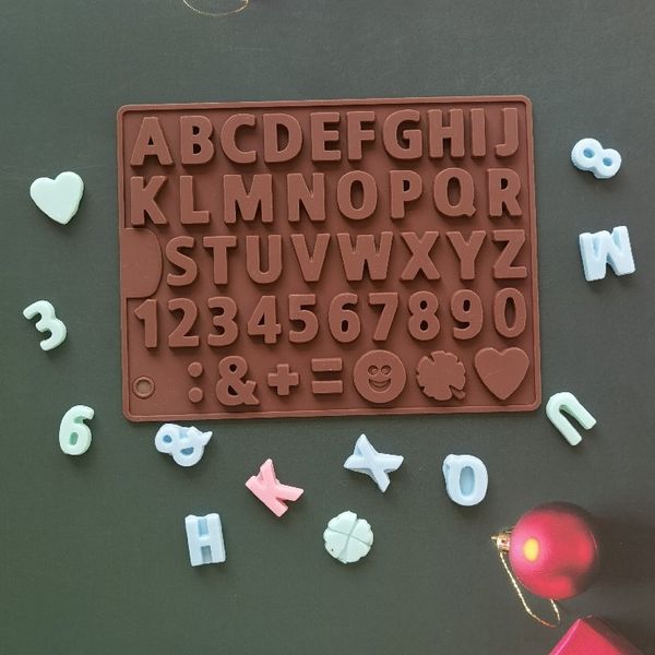 Moule de chocolat en silicone 26 lettres outil de pâtisserie de chocolat