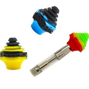 Porte-cigarette en silicone Adaptateur de tuyau de fumée Connecteur de tuyau d'eau Convertir un filtre portable pour cartouches Stylo Atomiseurs Cire Huile DAB Narguilé Bongs Accessoires