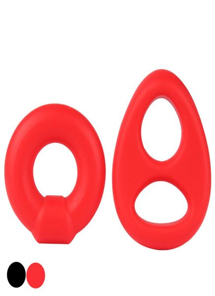 Silicone Cock Ring Pinis Anneaux Sleeve Male Retard Cockring Scrotal Bondage Ball Cage in Adult Games Toys pour Men5212544