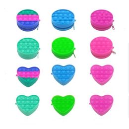 Silicone Coin Purse fidget Sensory Toy Creative Discompression Push Bubble Bulle Sac Sac de rangement Sacs de rangement avec Buckle4167401