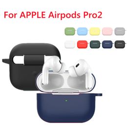Funda de silicona 2022 nueva para Apple Airpods Pro 2 fundas para auriculares Bluetooth Air Pods Pro2 accesorios de protección funda de carga inalámbrica