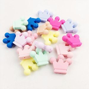 Silicone anneau de dentition bébé dentition bricolage collier pendentif mâcher perles dentition jouet tétine clips chewelry accessoire couleur bonbon