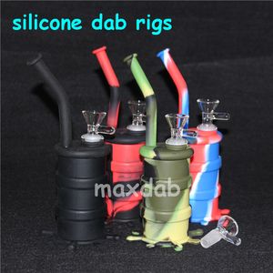 Pipes à fumer Pipe à eau Narguilé Silicone Dab Rigs conteneur barboteur de nectar pour fumer dery bang aux herbes