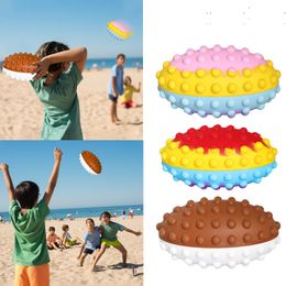 Silicone Decompressy Toy Ball Press Children Rugby Outdoor Sport 3D Bubble Grip Pop it