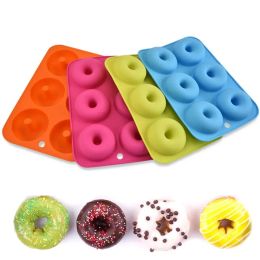 Teglia per ciambelle in silicone 6 cavità Ciambelle Stampi da forno Antiaderente Torta Biscotti Bagel Stampo Vassoio Pasticceria Forniture da cucina Essentials 1110