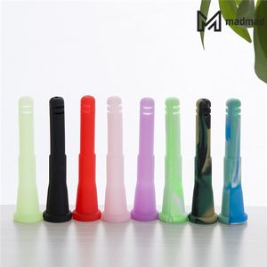 Tubo de silicona de 101 mm de longitud de color de grado alimenticio Downstem para fumar Dropdown Fit Water Bong Tube Pipe 430