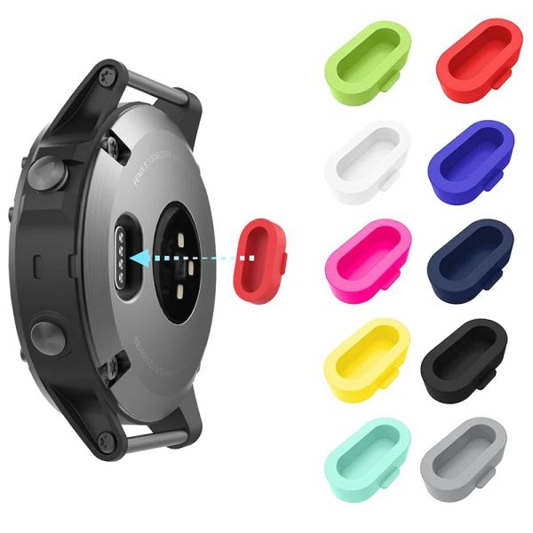 Silicone Tapas de cargador de cubierta de enchufe a prueba de polvo para Garmin Fenix 6 6s 6x 5 5x 5s/Forerunner 945/935/245/245m/45/45s/Instinct/Venu