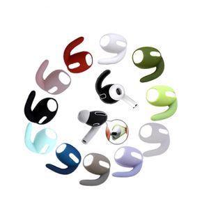 Crochets d'oreille en silicone pour écouteurs Airpods Pro Anti-Slip Ear Hook Case Cover Anti-Lost Ear tips Air pods Earhook Écouteurs Accessoires
