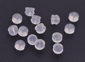 Silicone Ear Nuts Post Stopper Boucles d'oreilles Conclusions Rondes Transparentes Boucles d'oreilles Dos Bouchons Bijoux à bricoler soi-même Composants Earnuts Stud