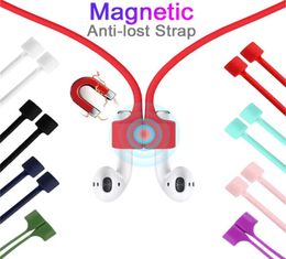 Corde à corde magnétique du cordon antilost en silicone pour AirPods Pro 1 2 3 STRAPE DE NOUCHE Soft Xiaomi Huawei8509730