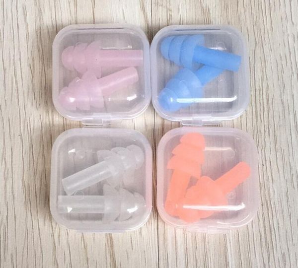Bouchons d'oreilles en silicone pour nageurs de salle de bain, bouchons d'oreille souples et flexibles pour la douche, les voyages, le sommeil, réduisent le bruit, bouchons d'oreille multicolores