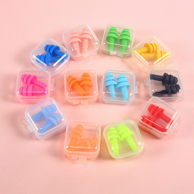 Bouchons d'oreille en silicone Nageurs Bouchons d'oreille souples et flexibles pour voyager dormir réduire le bruit Bouchon d'oreille multi couleurs 2000 pièces = 1000 paires