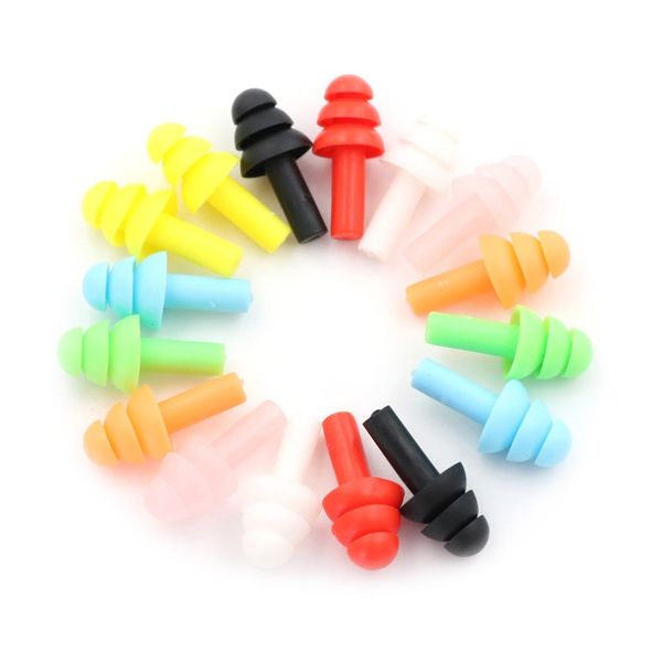 Bouchons d'oreilles en silicone Natation Cache-oreilles insonorisés étanches Anti-bruit Ronflement Bouchons d'oreilles confortables pour le sommeil Réduction du bruit Pratique et pratique