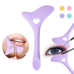 Silicona Eyeliner Stencils Herramientas de maquillaje Wing Tips Marscara Drawing Lipstick Wearing Aid Face Cream Mask Aplicador Herramienta de maquillaje reutilizable