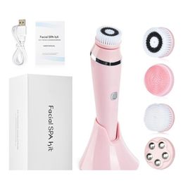 Silicone Facial Cleanser Waterdicht Scrubber Oplaadbare Face Borstel Porle Cleaner Vier-in-One Electric Face Wash A01