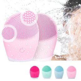 Brosse de nettoyage du visage en Silicone, dispositif électrique de nettoyage du visage, masseur Facial, nettoyeur de peau, Vibration sonique, brosse de nettoyage des pores en profondeur