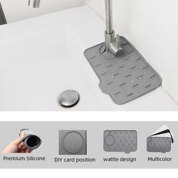 Siliconen kraanmat Mat keukengereedschap badkamer wastafel splash guard kraan sluitringen afvoerkussen multifunctionele rubber droogbeschermer