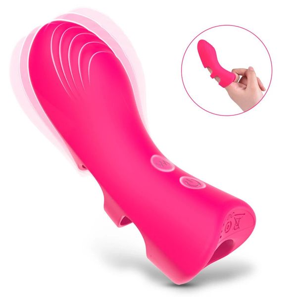 Silicone doigt G Spot Vibrator Sex Toys for Women Masturbation Clitoris Massage 10 Modes Vibrant Egg Couples Flirting Games 240401