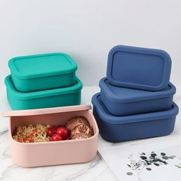 Siliconen voedselcontainer werk lunchbox fruit scherper doos multifunctionele keuken ingrediënt opbergdoos 300 ml 700 ml 1300 ml 231221