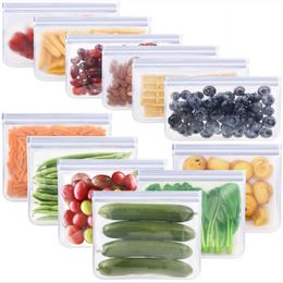 Silicone Food Storage Containers Leakproof Containers Reusable Stand Up Zip Shut Bag Cup Fresh Bag Food Storage Bag Fresh Wrap HH355
