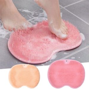 Silicone Pied Massag Brosse Douche Massage Salle De Bains Tapis De Bain Antidérapant Épurateur Antidérapant 220504