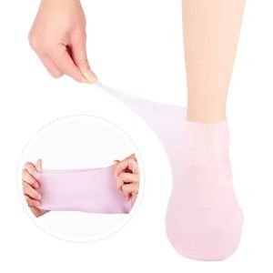 Chaussettes en silicone à pied de spa pédicure de semelle intérieure gel hydratant chaussette de talon anti-crac