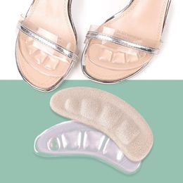 Poussions de gel de l'avant-pied en silicone pour femmes talons hauts inserte les semelles pour sandales sans glissement semelles arrière autocollants