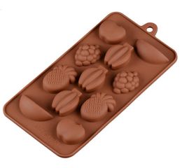 Moules de chocolat en silicone à taille fruitée à la maison boulangerie à haute température outil de moisissure de bricolage outils de cuisson 3923751
