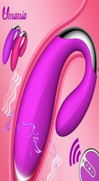 Vibromasseur sans fil en silicone G Spot pour femme 16 mètres à distance Double vibrateur clitoridien masseur adulte jouet sexuel pour femmes J1906263771793