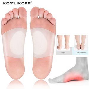 Semelles intérieures souples en Gel de Silicone, soulagement de la douleur, fasciite plantaire, Protection de Massage ergonomique, Bandage orthopédique pour pieds plats