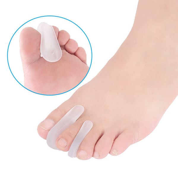 Gel de silicone entretoise d'orteil séparateur d'orteil attelle d'oignon orteils en marteau Hallux Valgus coussins soins des pieds chevauchement des orteils dispositif d'oignon redresser