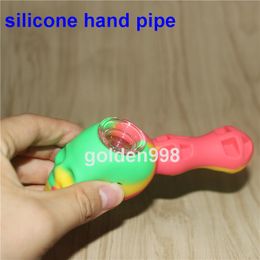 Smoking Siliconen Pijpen Mini Silicon Olie Rig Bong Glass Bowl Hand Pipe