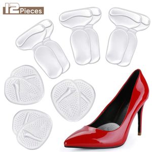Siliconen Half Insole Voetbehandeling Anti-Skid Shock Absorptie Massage Forefoot Pad Invisible Zie Anti-Blister Heel Grips PU Anti-Pain Heel Patch