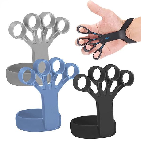 Silicone Hand Grip Device Exercice d'exercice de renforcement de la main Souiper à main Trainer à main Équipement d'entraînement de réadaptation Muscle Tool 240412