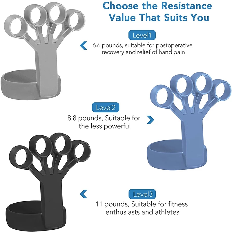 Silikonhandgriff Gerät Fingerübung Hand Stärkung Strettern Hand Trainer Rehabilitationstrainingsausrüstung Muskelwerkzeug