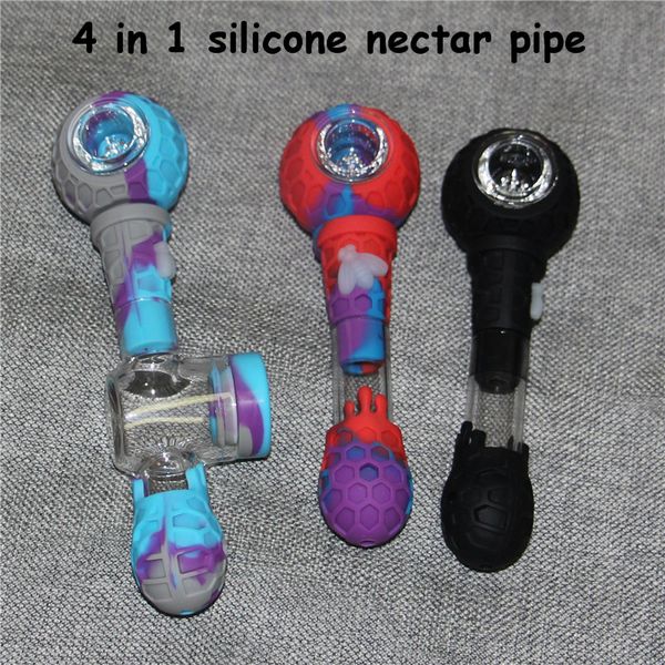 Silicone Hand Tobacco Fumer Pipe Bowl Herb Cigarette Filtre Holder Color Fashion with Tanium Nail Pouce